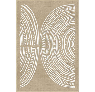 Ter Halle Canvas incl. lijst 80x120cm met foam 'Witte manen'