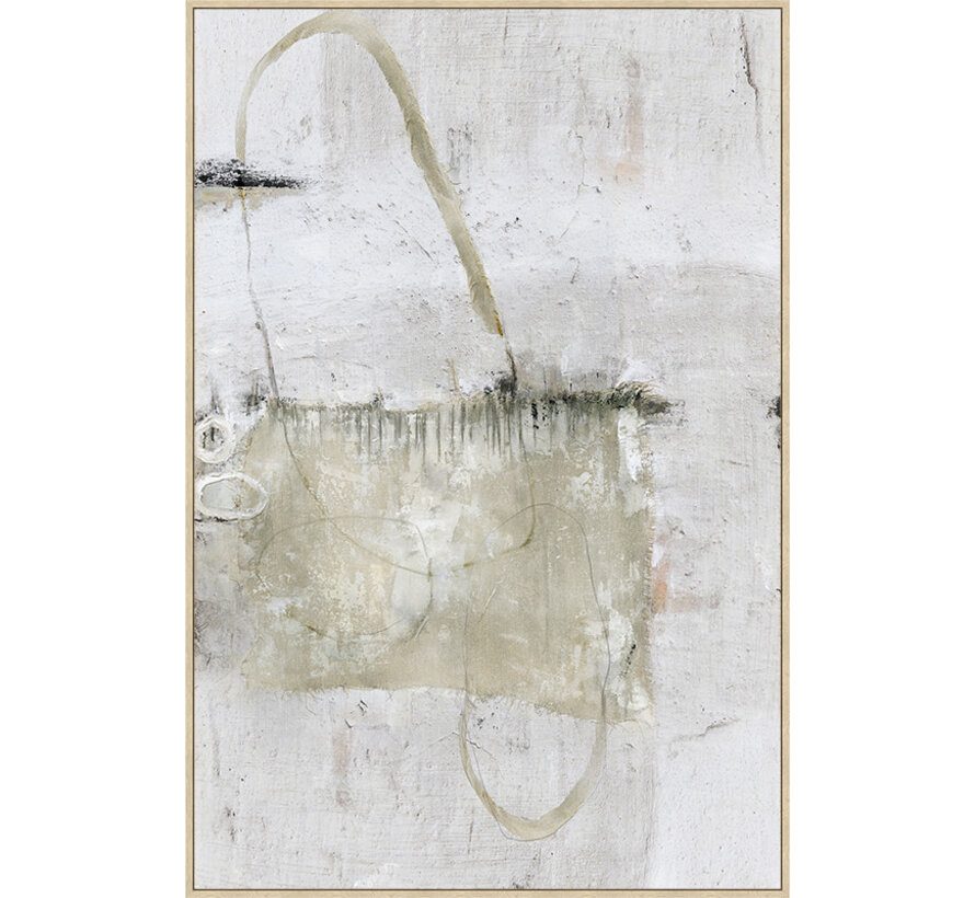 Canvas incl. lijst 80x120cm Handgeschilderd Tasje