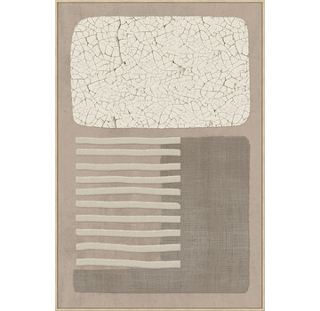 Ter Halle Canvas incl. lijst 80x120cm Handgeschilderd 'Vlakken en strepen'