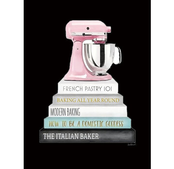 Ter Halle Glasschilderij met goudfolie 60x80cm Mixer op boeken