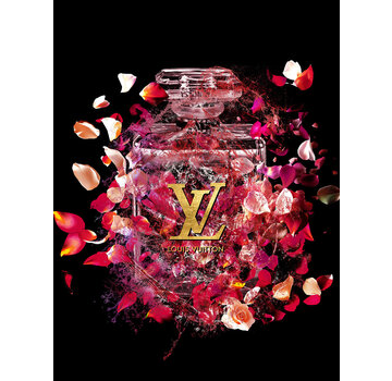 Ter Halle Glasschilderij met goudfolie 60x80cm Parfumflesje