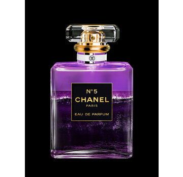 Ter Halle Glasschilderij met goudfolie 60x80cm Parfumflesje