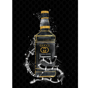 Ter Halle Glasschilderij met goudfolie 60x80cm Whisky