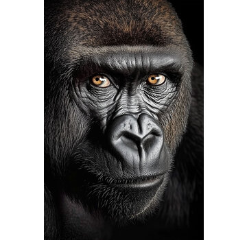 Ter Halle Glasschilderij 80x120cm Gorilla