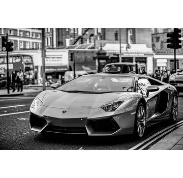 Ter Halle Glasschilderij 80x120cm Sportauto