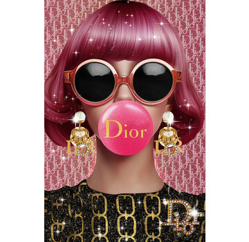 Ter Halle Glasschilderij 80x120cm Kaugombel blazen