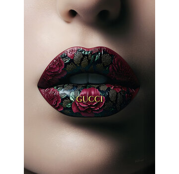 Ter Halle Glasschilderij 60x80cm Modieuze lippen