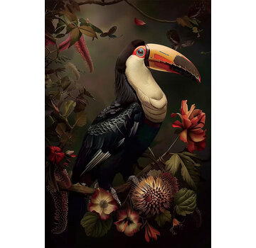 Ter Halle Glasschilderij 80x120cm Toekan 