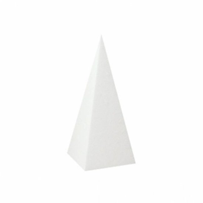 Piepschuim Piramide 30 cm hoog, basis 14 x 14 cm