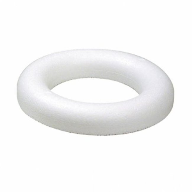 Piepschuim Krans Ring 30 x 6 cm (half rond half vlak)