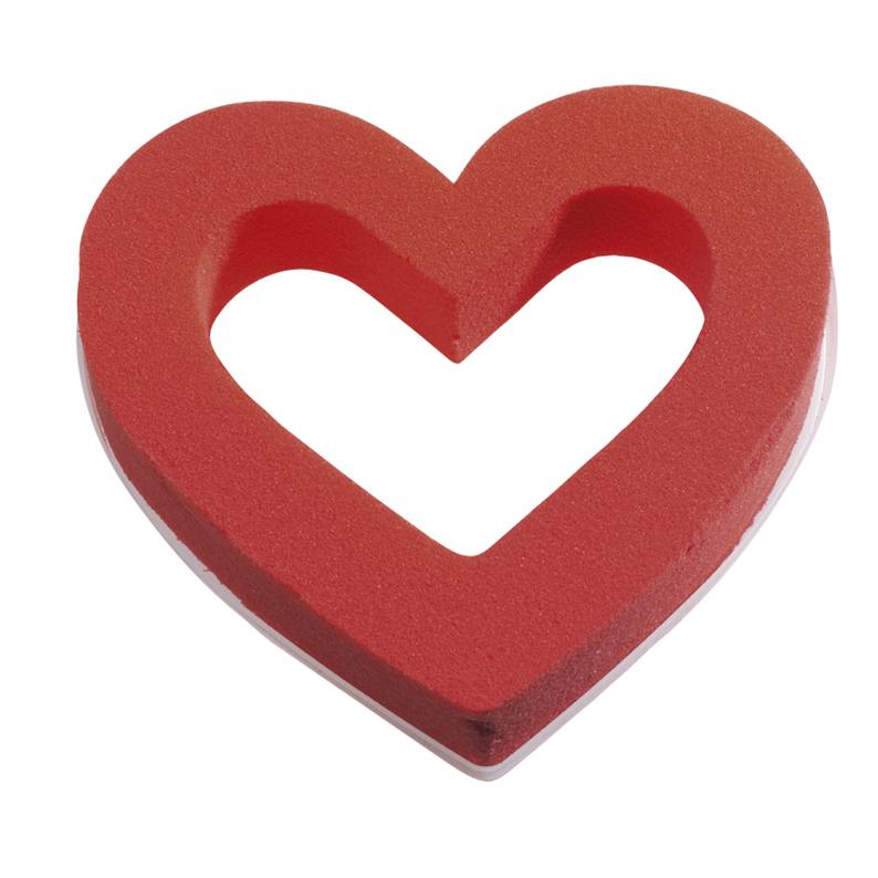 OASIS RAINBOW ROOD steekschuim Open Hart 18 cm