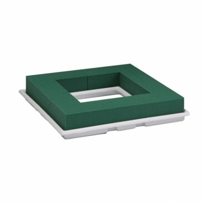 OASIS® Table Deco Quadro | Weiß | 27x27x4,5cm | 2 stück