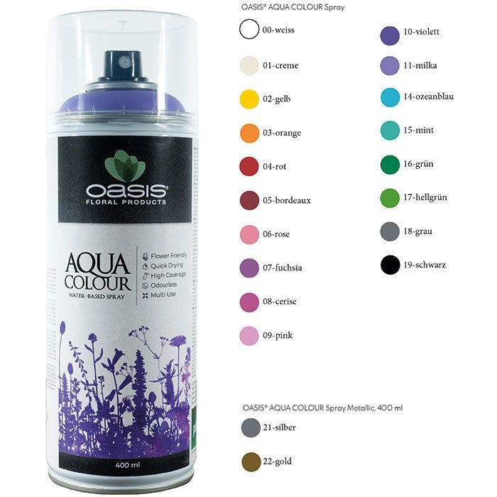 Decoratie Verfspray op Waterbasis | OASIS® Aqua Colors