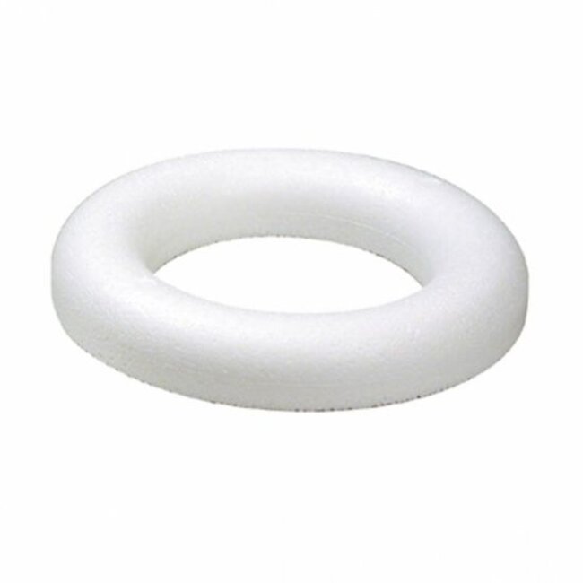 Piepschuim Krans Ring 12 x 2 cm (half rond half vlak)