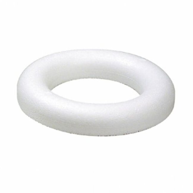 Piepschuim Krans Ring 20 x 4 cm (half rond half vlak)