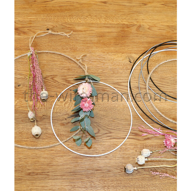 Draht Ring / Metallring Jute 35 cm