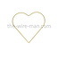 Draht Herz / MetallHerz Gold 25 cm