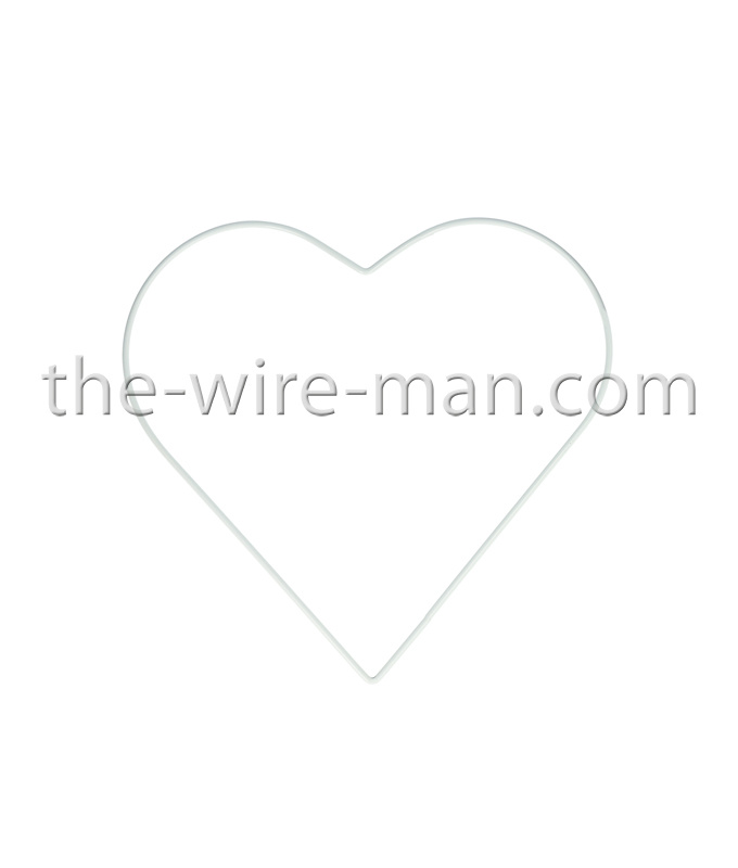 H&R The wire man Draht Herz Weiß 25 cm