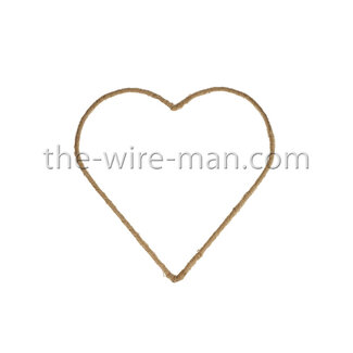 H&R The wire man® Draht Herz Jute 25 cm