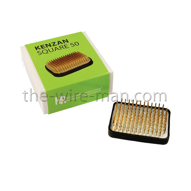 Kenzan Rechteck 53 x 35 mm, 122 Nadeln aus Messing