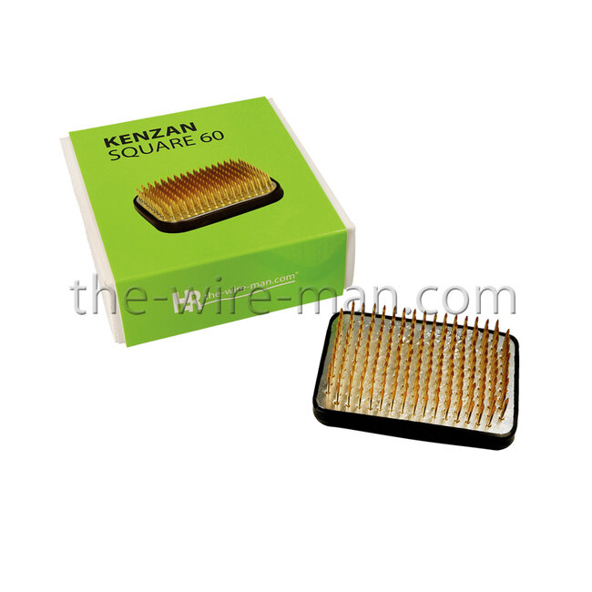 Kenzan Rechteck 63 x 45 mm, 183 Nadeln aus Messing