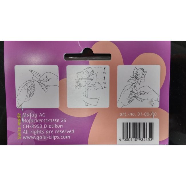 Gala Clip met corsage speld | 25stuks