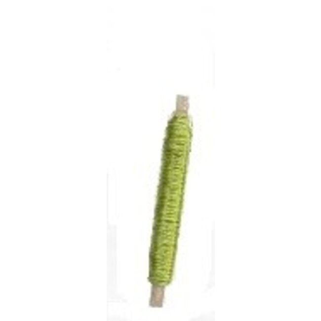 Deco Lak Draad op Houten Klos Appelgroen Ø0.50mm x50m | 100g