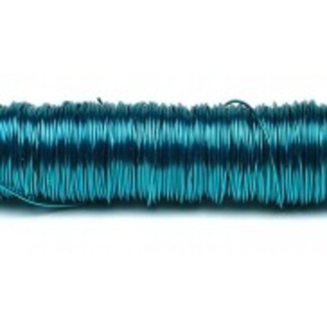 Wikkeldraad op Houten Klos Turquoise 0.5 mm x 50 m | 100g