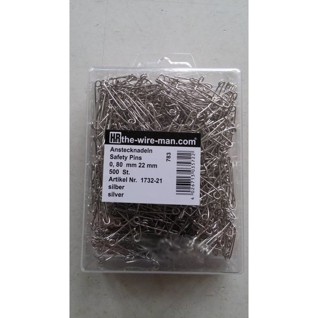 Corsage Spelden Zilver 0.80x22mm | Bakje 500 Stuks