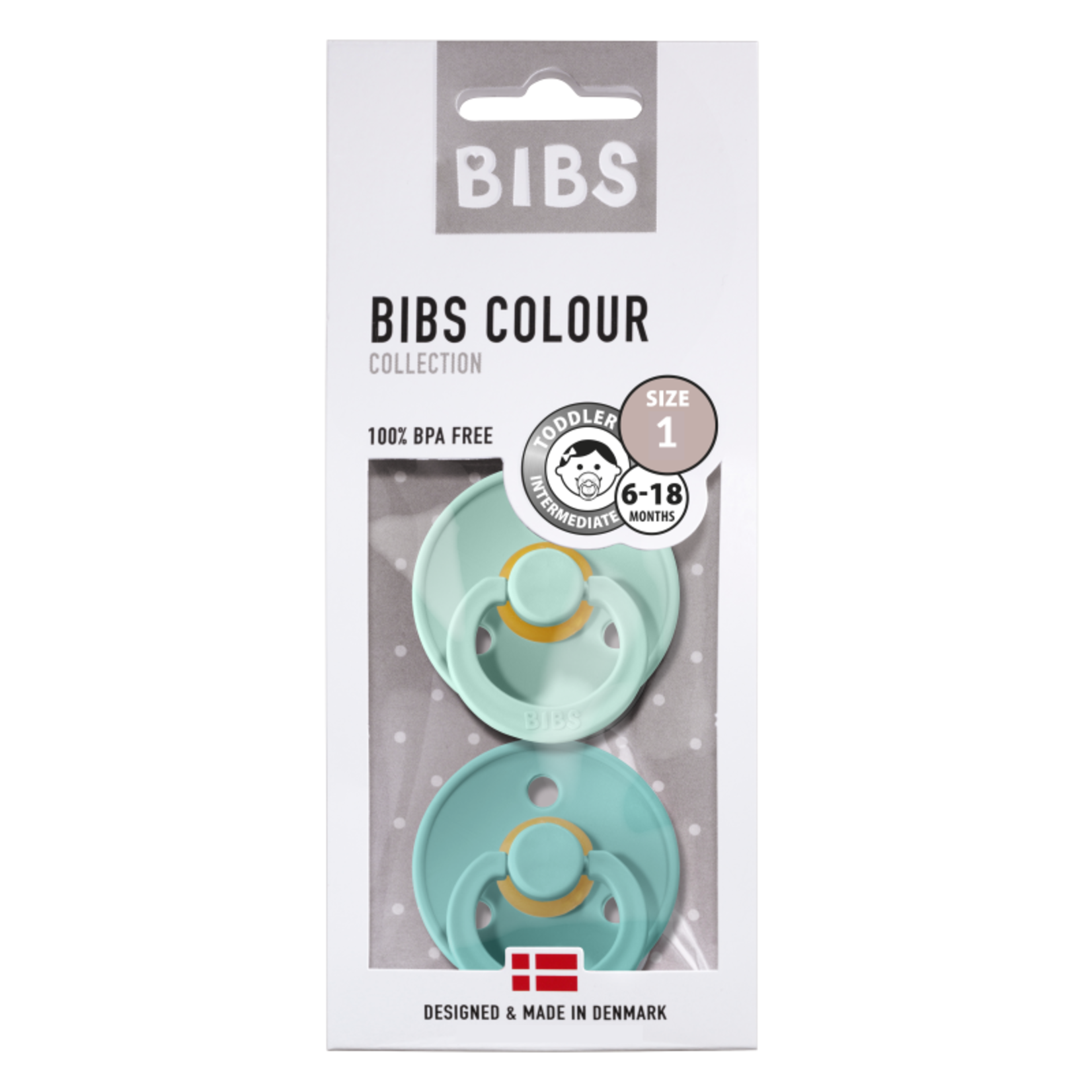 BIBS Fopspeen natuurrubber Mint/turquoise