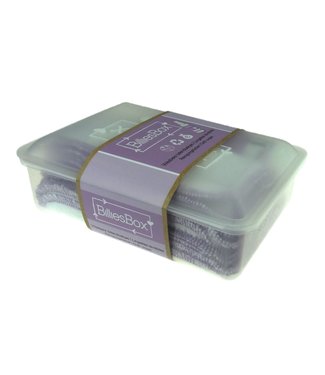 BilliesBox Wasbare doekjes met doos (Wit-Lavendel)