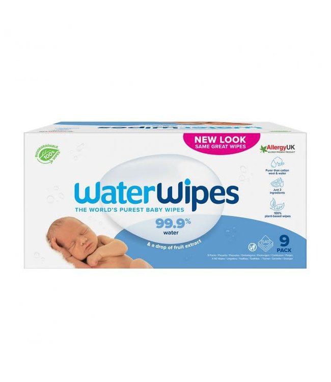 WaterWipes Voordeelpakket natte doekjes BIO 540 stuks (9x60 stuks)