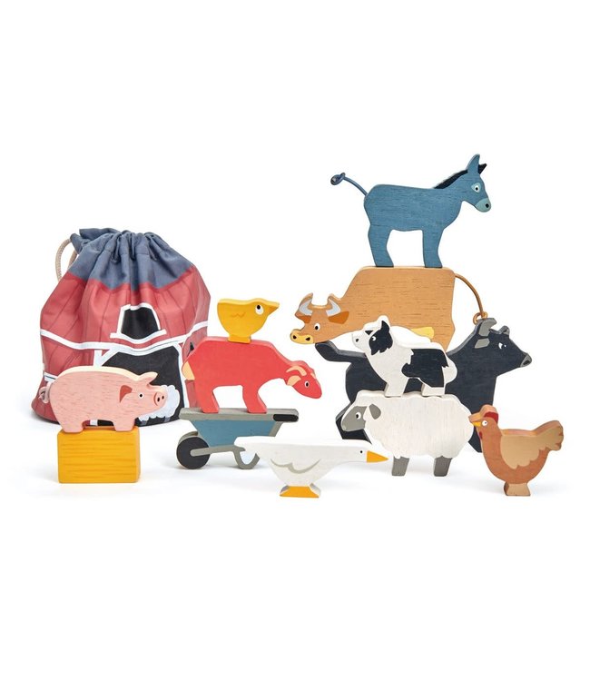 Tender Leaf Toys Stapelspel Boerderijdieren