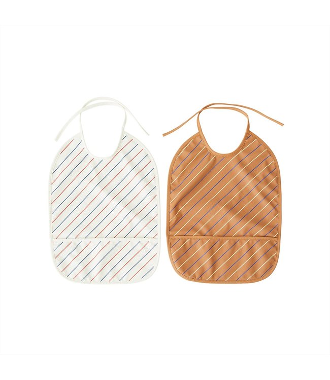 OYOY Living Design 2-pack Slabben (Striped Mellow/Caramel)