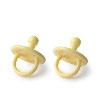 Filibabba Silicone fopspeen 2-pack (Pale banana)