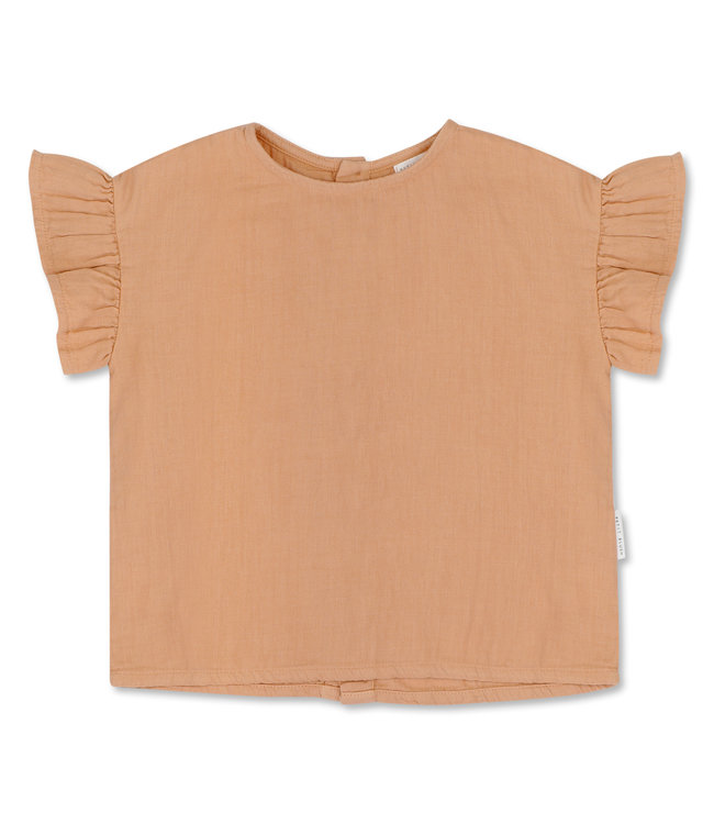 Petit Blush Loua Frill Blouse Nude Rose