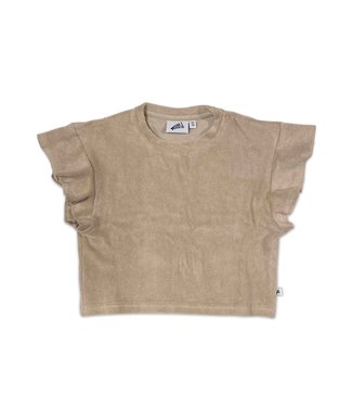 COS I SAID SO Terry Ruffle Top (Beige)