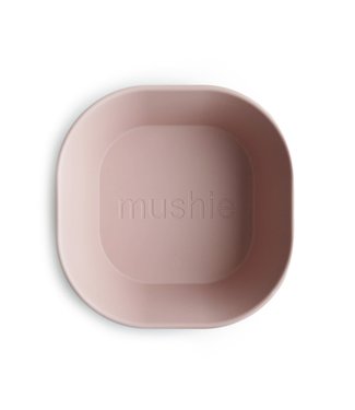 Mushie Vierkante kom, 2 stuks (Blush)