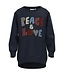 Name It Sweater Tunic Peace & Love Dark Sapphire