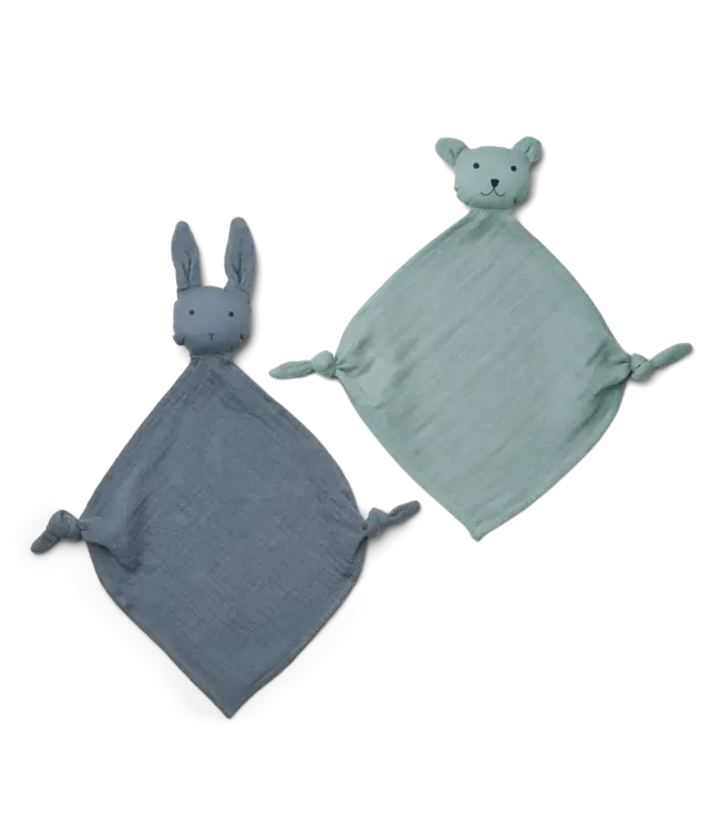Liewood Yoko Mini Cuddle Cloth 2-pack (Blue mix)