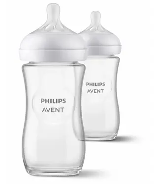 Philips Avent Natural Response 3.0 fles Glazen fles DUO (240ml)