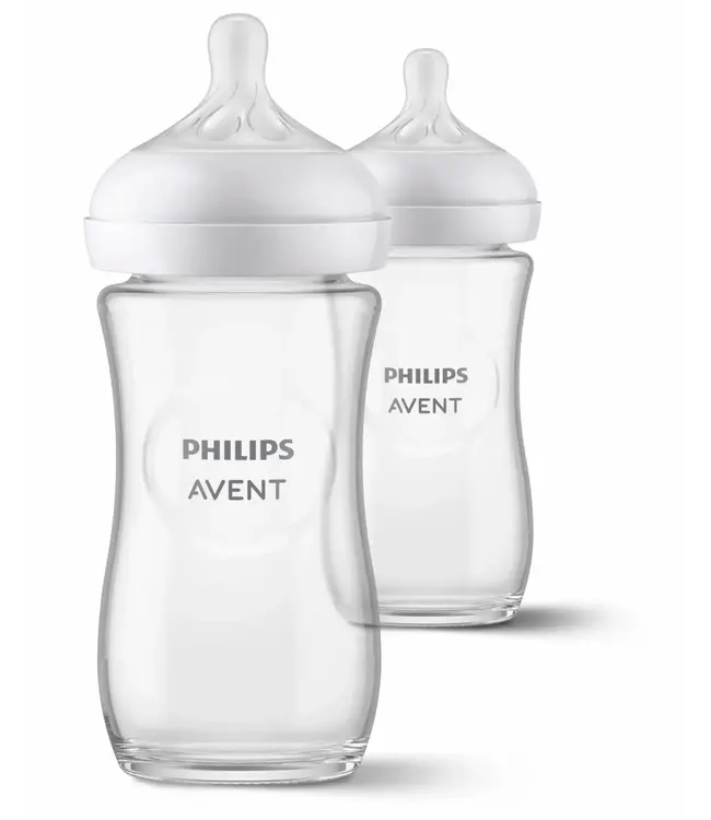 Philips Avent Natural Response 3.0 fles Glazen fles DUO (240ml)