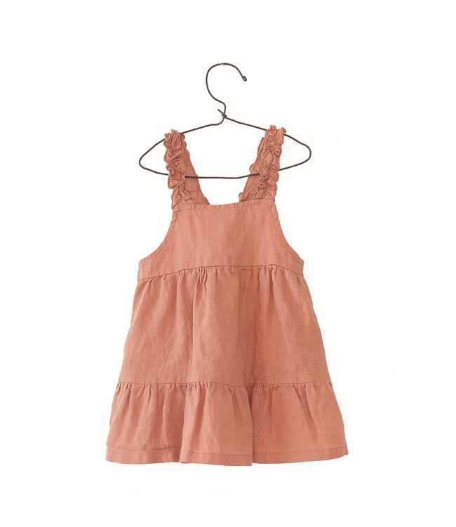 Play Up Linen Dress (Coral)