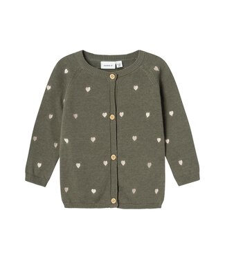 Name It Knit Cardigan Beheart (Dusty Olive)