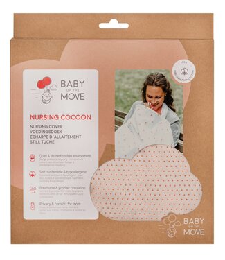 Baby on the Move Nursing Cocoon (Coral Polkas)