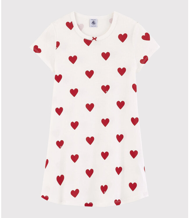 Petit Bateau Nachtkleedje (Marshmallow/rood)