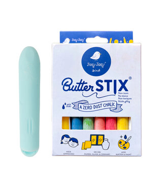 Jaq Jaq Bird Butterstix Krijtjes 12 stuks + houder (Kleur)