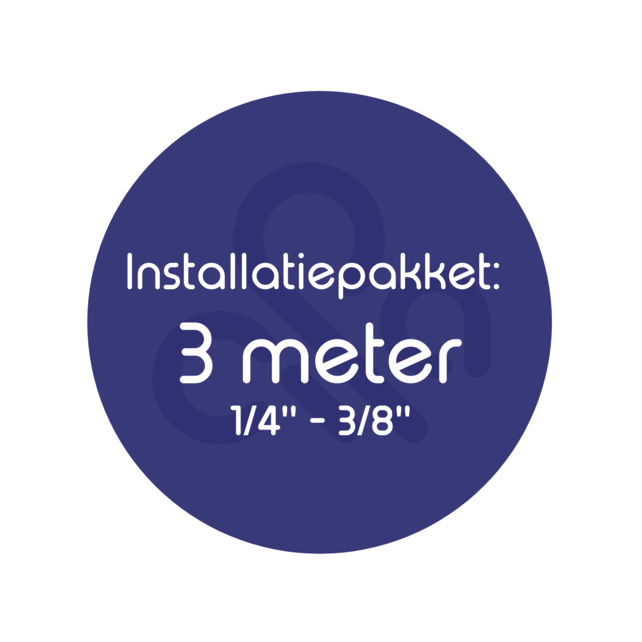 Airco installatiepakket 3 meter 1/4"+ 3/8"