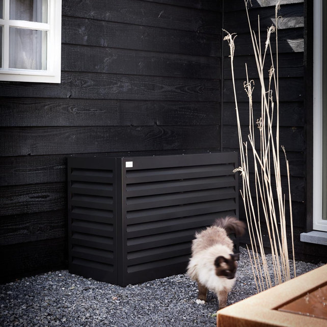 Achterplaat voor airco omkasting L Zwart - 1100 x 1200 MM