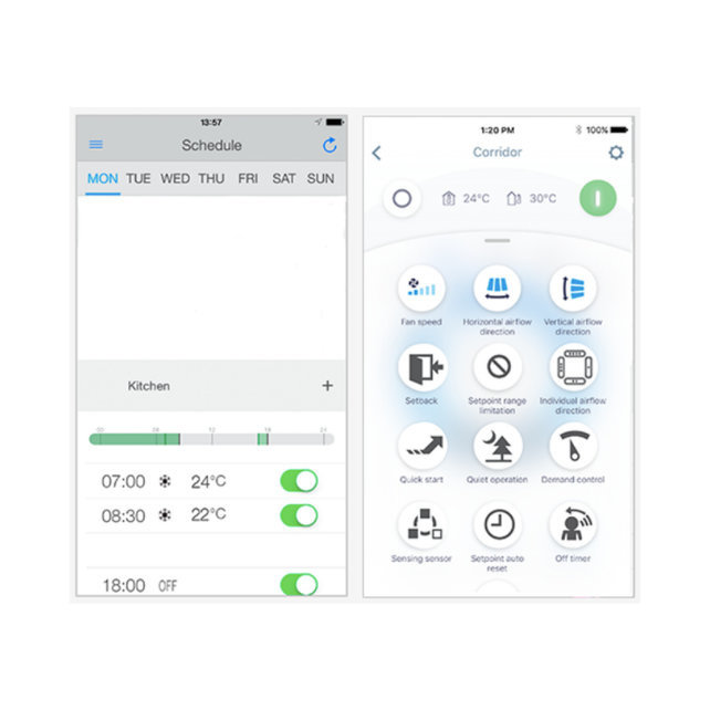 Madoka Bedrade Bediening Airconditioning Zilver